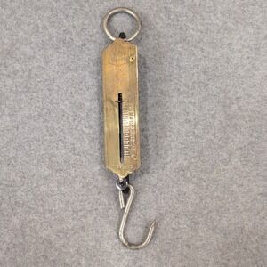 Antique Rebure Pocket Balance Scale Brass Face Made in Germany‎ 50lb c. 1910
